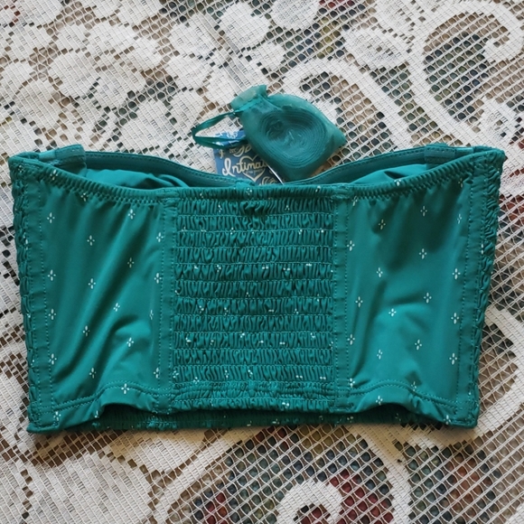 Free people intimately smoked nwt green corset bra size XS - Picture 2 of 4